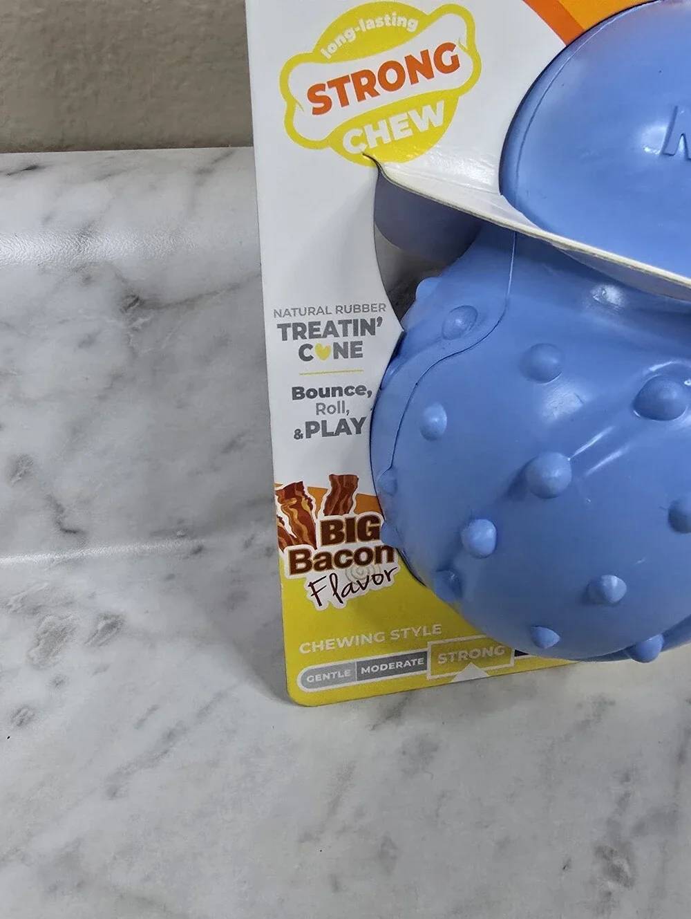 Nylabone Bacon Treatin' Cone Treat Dispensing Durable Chew Toy, Size Large